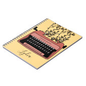 Typewriter Journal monogram Naam Retro Notitieboek (Linkerzijde)