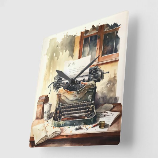  Typewriter Kantoor wandklok (Hoek)