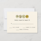 Typewriter Keys Bruiloft RSVP (Voorkant)