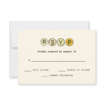  Typewriter Keys Bruiloft RSVP
