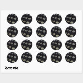 Typewriter Keys Ronde Sticker, Glanzend Sticker (Vel)