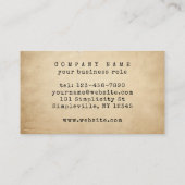 Typewriter Lettertype Antiek papier minimalist Visitekaartje (Achterkant)