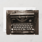 Typewriter Machine Briefkaart (Voorkant / Achterkant)