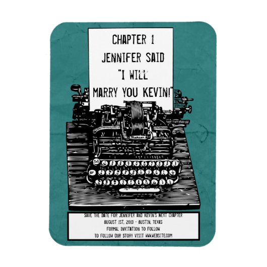  Typewriter Magnet Magneet (Verticaal)