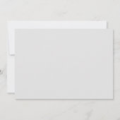 Typewriter Minimalisme Stone Grey Wedding Kaart (Achterkant)