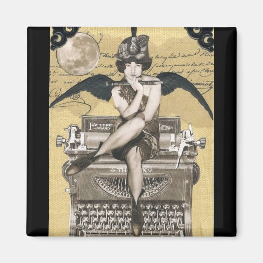 Typewriter Muse magneet (Voorkant)