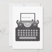 Typewriter Opslaan Datum Save The Date (Voorkant)