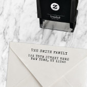 Typewriter Retouradres Zelfinktende Stempel