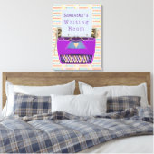 Typewriter Schrijfkamer Auteur Aangepaste naam Paa Canvas Afdruk (Insitu (Slaapkamer))