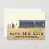  Typewriter Tekstfoto De datum opslaan Aankondigingskaart (Voorkant / Achterkant)