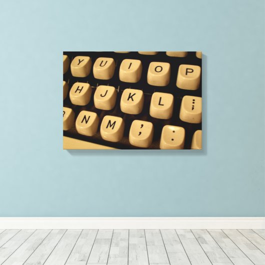 Typewriter toetsen op canvas (Insitu (Houten vloer))