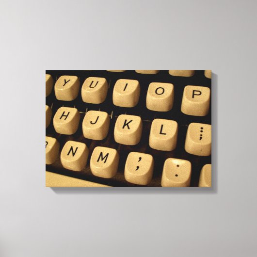 Typewriter toetsen op canvas afdruk (Voorkant)