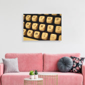 Typewriter toetsen op canvas afdruk (Insitu (Woonkamer))