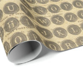 Typewriter toetsen  Retro Alfabet Cadeaupapier (Rol Hoek)