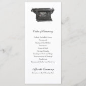  Typewriter Trouwprogramma Programmakaart (Achterkant)