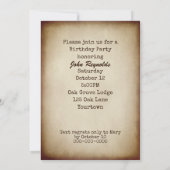  Typewriter Verjaardagsfeest Kaart (Achterkant)