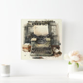 Typewriter wandklok (Huis)