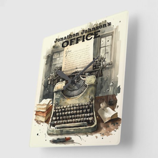  Typewriter wandklok (Hoek)