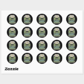  Typewriter woorden Retro Design Ronde Sticker (Vel)