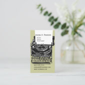 Typewriter Writer Editor Klik op AANPASSEN Visitekaartje (Staand voorkant)