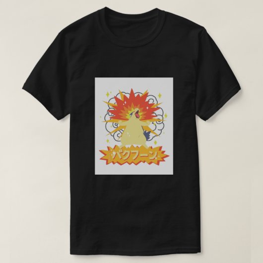 Typhlosion Pokémon grafisch T-shirt (Design voorkant)