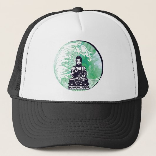 Typhoon Buddha Wave Emerald Smoke Trucker Pet (Voorkant)