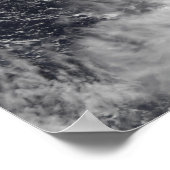 Typhoon Damrey in de westerne Stille Oceaan Poster (Hoek)