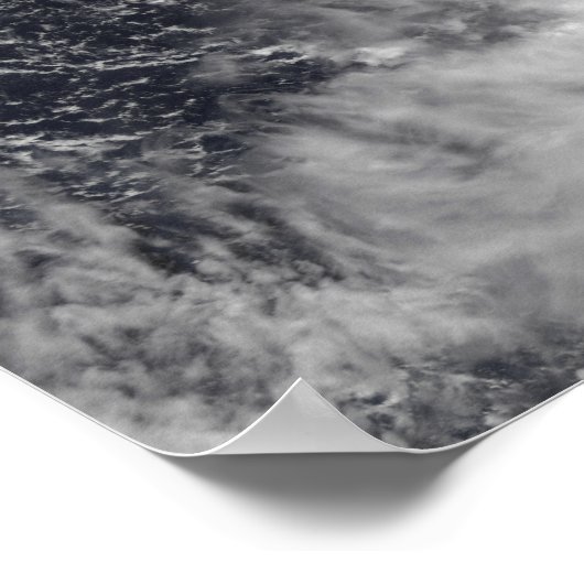 Typhoon Damrey in de westerne Stille Oceaan Poster (Hoek)