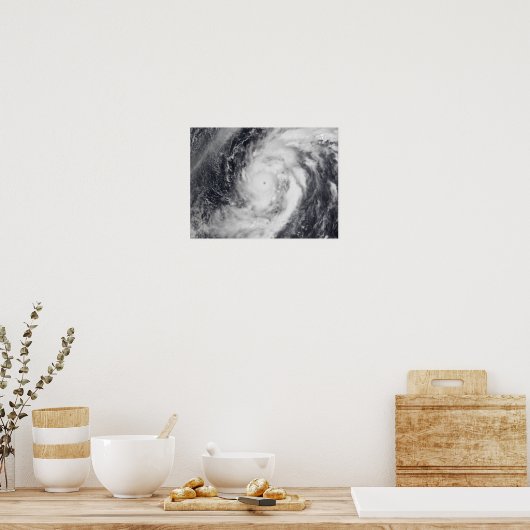 Typhoon Damrey in de westerne Stille Oceaan Poster (Keuken)