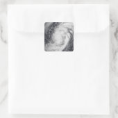 Typhoon Damrey in de westerne Stille Oceaan Vierkante Sticker (Tas)
