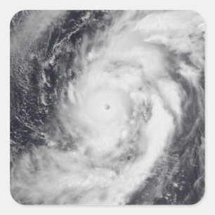Typhoon Damrey in de westerne Stille Oceaan Vierkante Sticker