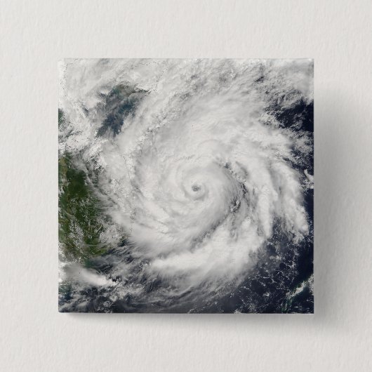 Typhoon Kai-Tak Vierkante Button 5,1 Cm (Voorkant)