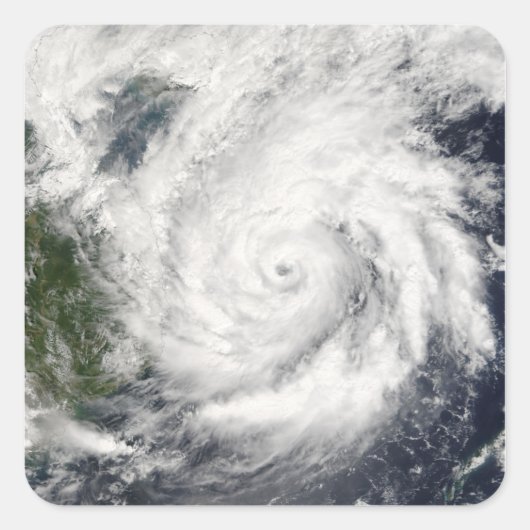 Typhoon Kai-Tak Vierkante Sticker (Voorkant)