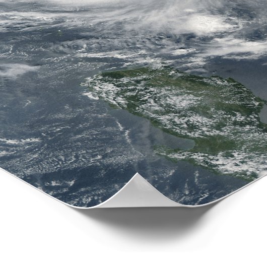 Typhoon Longwang nadert Taiwan Poster (Hoek)