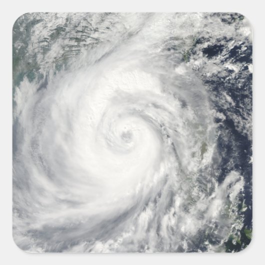 Typhoon Megi 2 Vierkante Sticker (Voorkant)