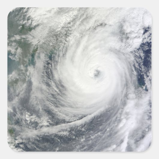 Typhoon Megi 4 Vierkante Sticker (Voorkant)