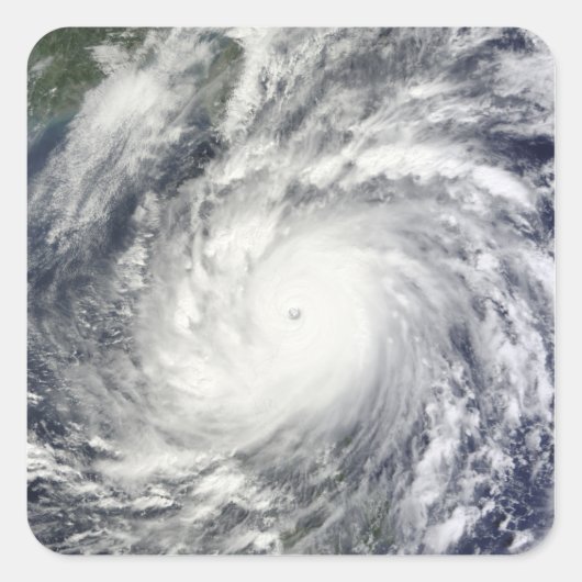 Typhoon Megi Vierkante Sticker (Voorkant)