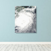 Typhoon Morakot over China Canvas Afdruk (Insitu (Houten vloer))