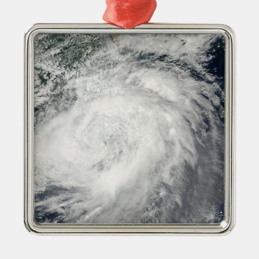 Typhoon Morakot over China Metalen Ornament (Voorkant)