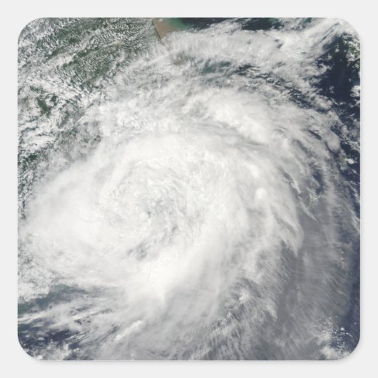 Typhoon Morakot over China Vierkante Sticker (Voorkant)