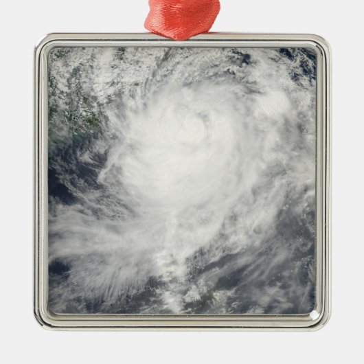 Typhoon Morakot over Taiwan Metalen Ornament (Voorkant)