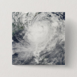 Typhoon Morakot over Taiwan Vierkante Button 5,1 Cm