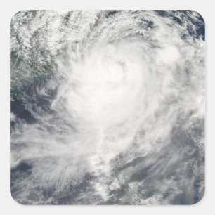 Typhoon Morakot over Taiwan Vierkante Sticker