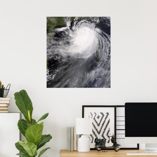 Typhoon Nuri nadert China Poster (Thuiskantoor)