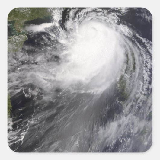 Typhoon Nuri nadert China Vierkante Sticker (Voorkant)