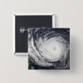 Typhoon Phanfone Vierkante Button 5,1 Cm (Voorkant /achterkant)