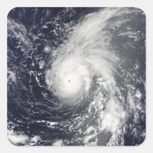 Typhoon Vamco in de Stille Oceaan Vierkante Sticker (Voorkant)