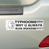 TYPHOONS!!!!!! BUMPERSTICKER (Op auto)