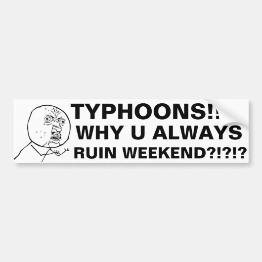 TYPHOONS!!!!!! BUMPERSTICKER (Voorkant)