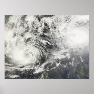 Typhoons Mitag en Hagibis Poster